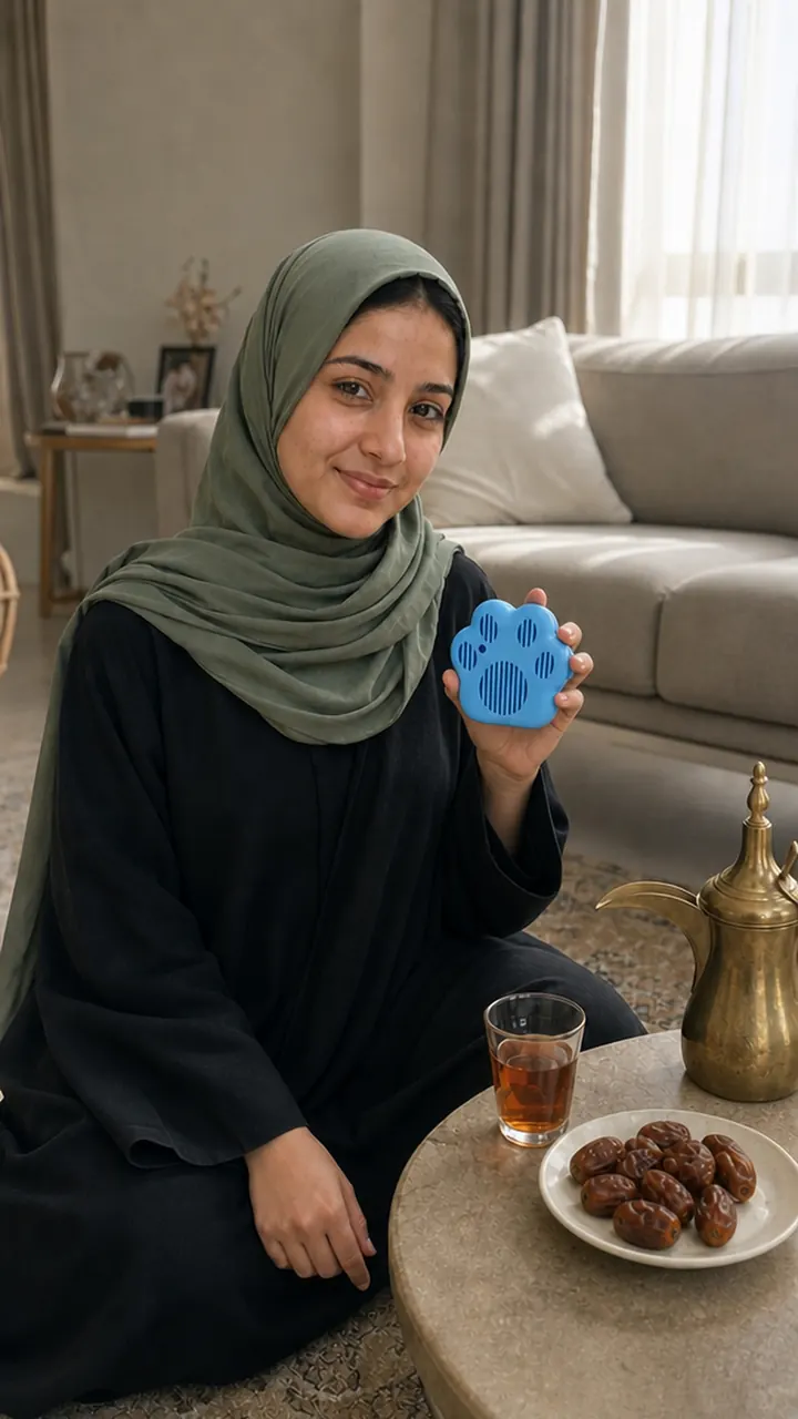 ريم القريشي تحمل منتج يبقى